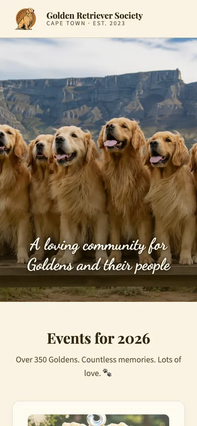 Golden Retriever Society on a phone