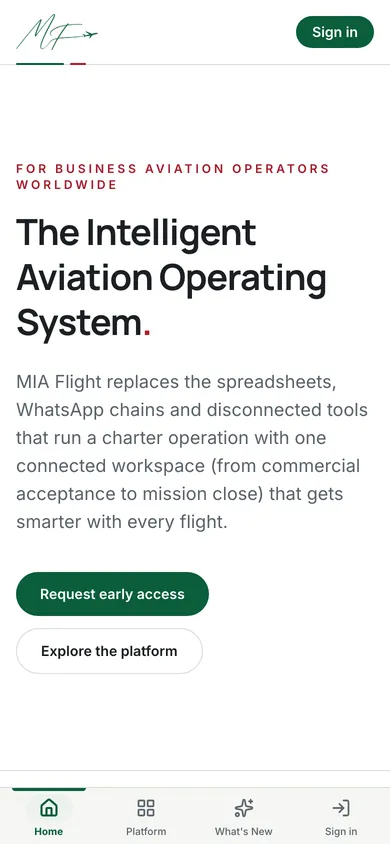 MIA Flight on a phone